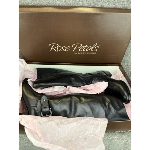 ✅ROSE PETALS by Walking Cradles Chelsea Boots Women's 9.5M Black Leather Riding - Picture 12 of 12